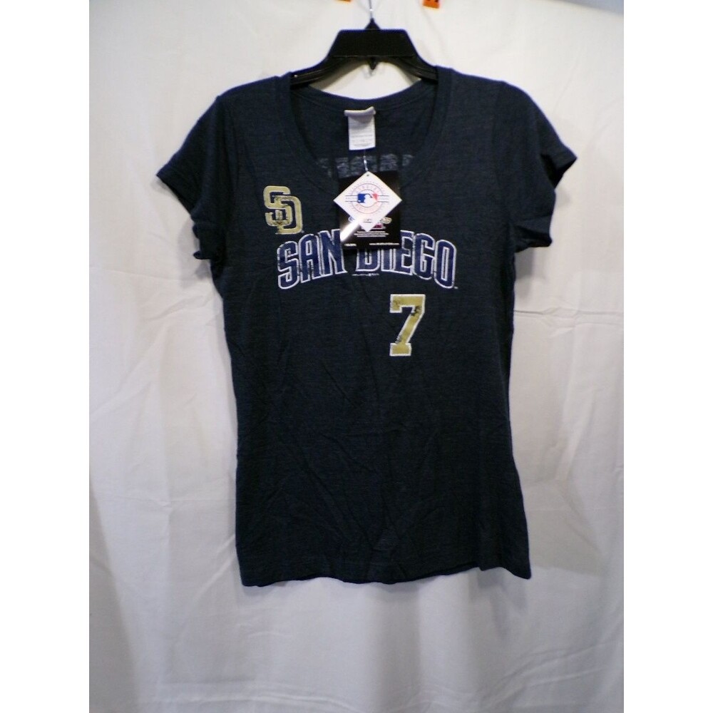 San Diego Padres Women's V-Neck T-Shirt L